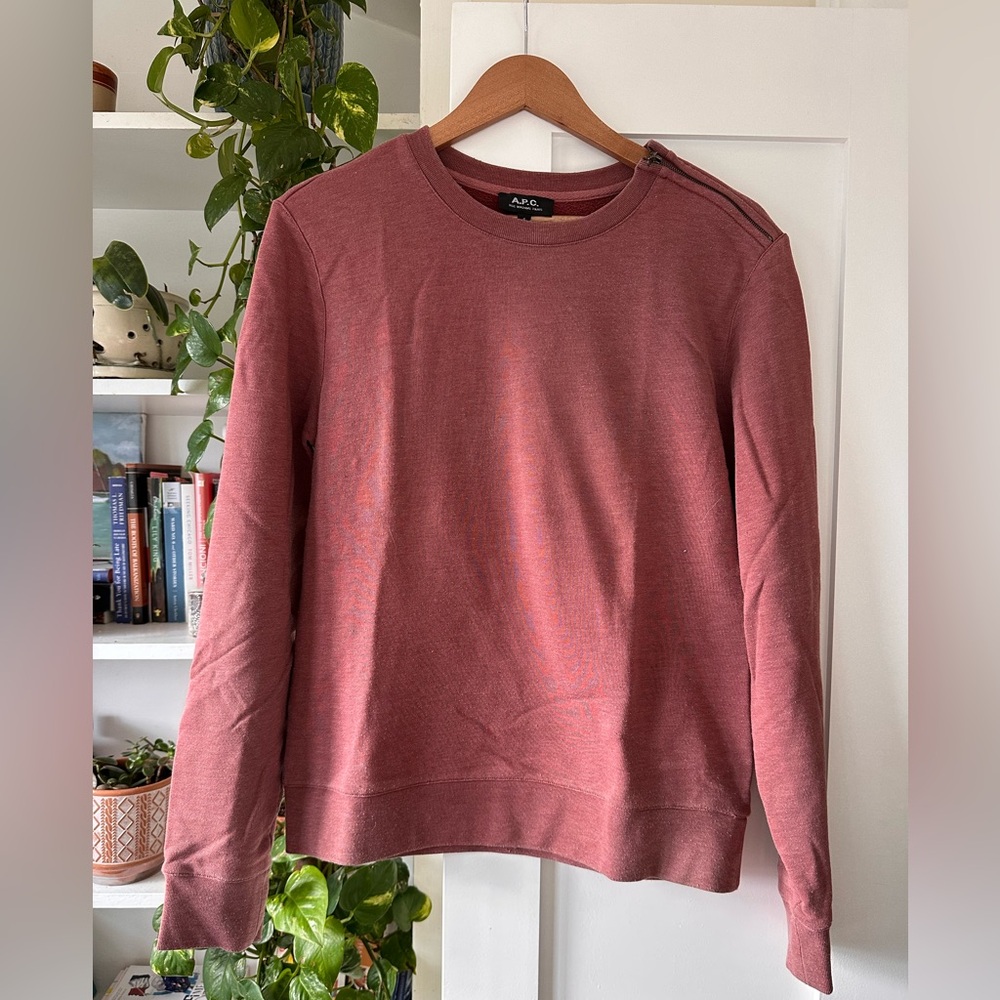 A.P.C. sweatshirt men S shoulder zip